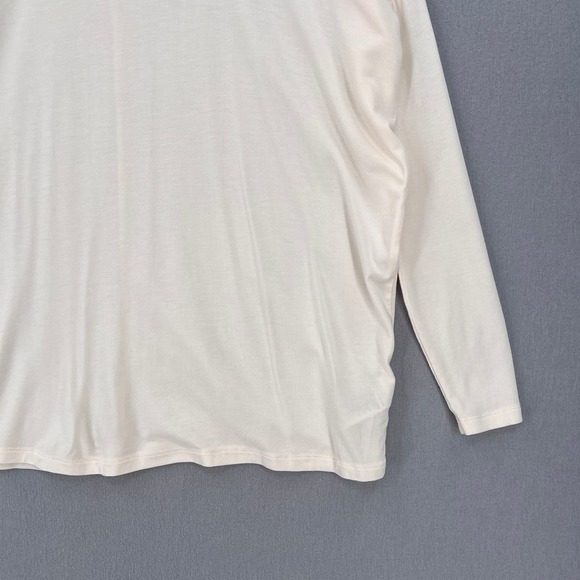 ARITZIA BABATON Long Sleeve Mock Neck Top Womens XXS Cream Foundation Oversized - Picture 5 of 13